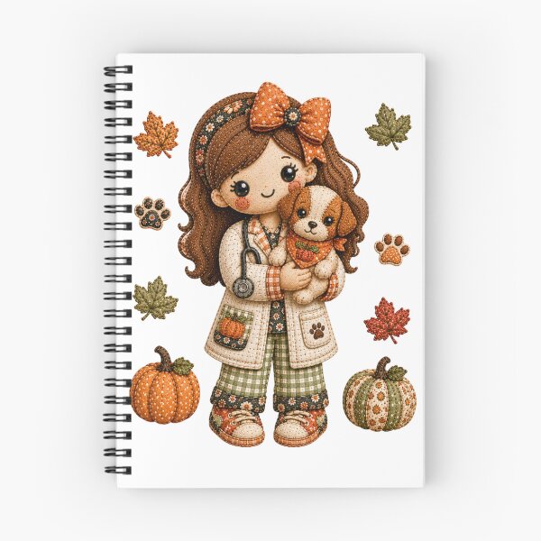Item preview, Cute Autumn Vet Tech Patchwork Illustration Dog Lover designed and sold by DecoVibe.