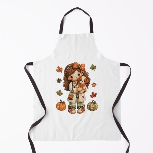 Item preview, Cute Autumn Vet Tech Patchwork Illustration Dog Lover designed and sold by DecoVibe.
