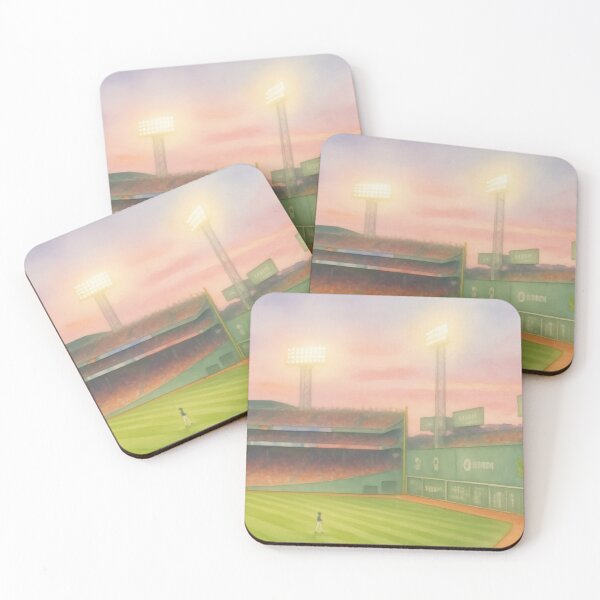 Item preview, Boston Ballpark Sunset Watercolor | Historic Green Wall Stadium Art designed and sold by SunandShade.