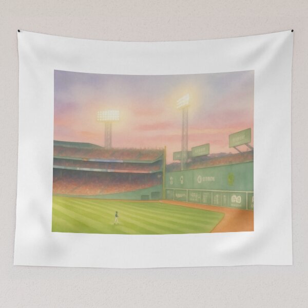 Item preview, Boston Ballpark Sunset Watercolor | Historic Green Wall Stadium Art designed and sold by SunandShade.