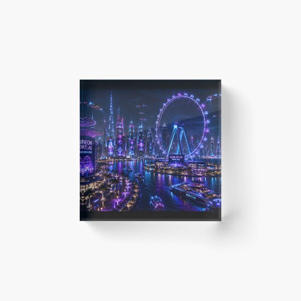 Item preview, Dubai 2150 | Futuristic Burj Khalifa | Cyberpunk Skyline designed and sold by NSAstore.