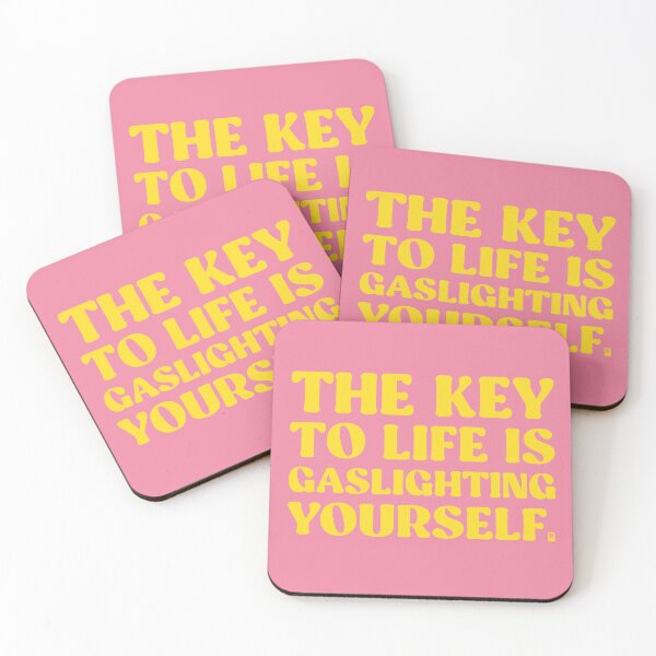 Item preview, The Key To Life Is Gaslighting Yourself - PINK/YELLOW designed and sold by butterbeansktch.