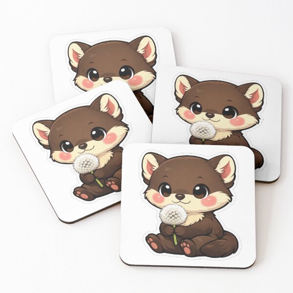 Item preview, Cute Baby Marten Holding A Dandelion designed and sold by Owcomm.