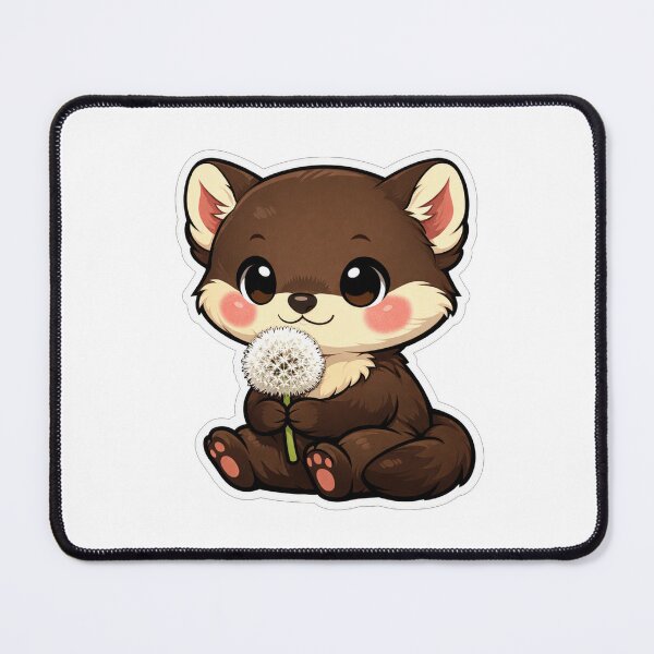 Item preview, Cute Baby Marten Holding A Dandelion designed and sold by Owcomm.