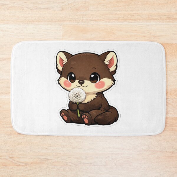 Item preview, Cute Baby Marten Holding A Dandelion designed and sold by Owcomm.