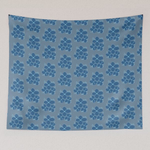 Item preview, Dusty Blue Floral Art | Minimalist Botanical Flower Pattern designed and sold by Jyoti-Quotes.
