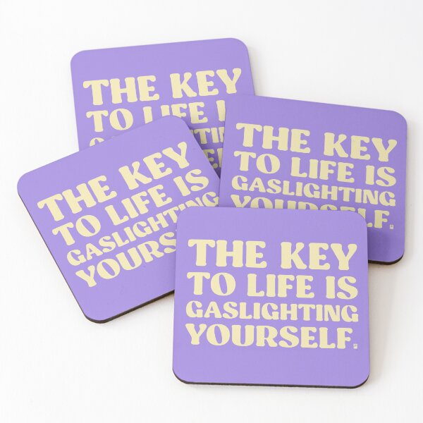 Item preview, The Key To Life Is Gaslighting Yourself - LILAC/YELLOW designed and sold by butterbeansktch.