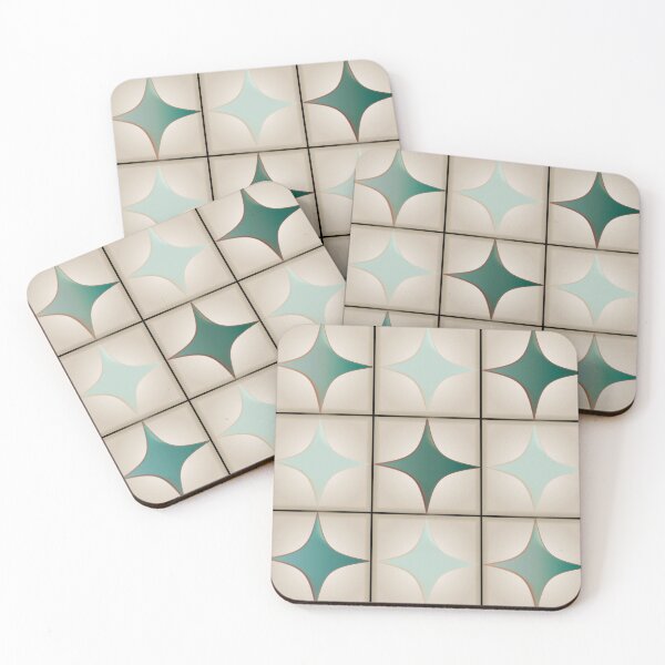 Item preview, Sage Green 3D Star Tile Pattern - Minimalist Beige Modern Mosaic Design designed and sold by Caterina@.