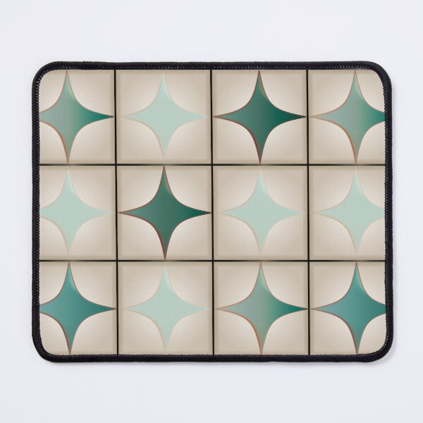 Item preview, Sage Green 3D Star Tile Pattern - Minimalist Beige Modern Mosaic Design designed and sold by Caterina@.