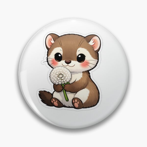 Item preview, Cute Ferret Holding A Fluffy Dandelion designed and sold by Owcomm.