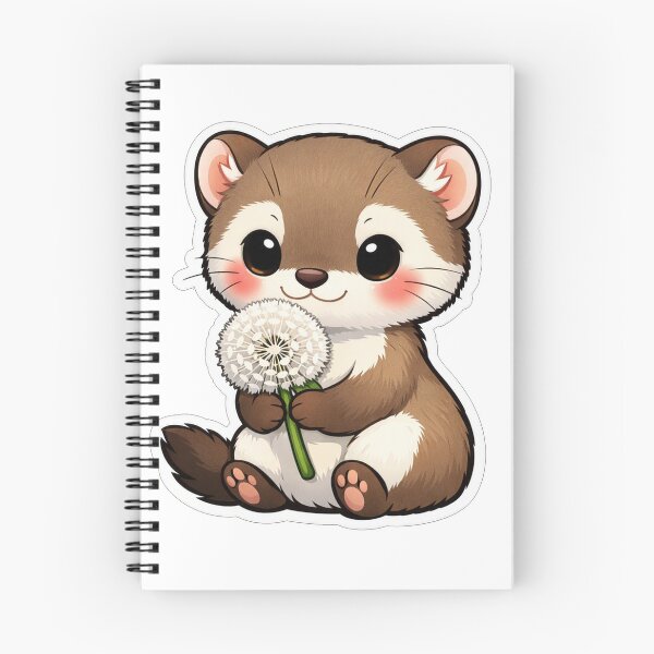 Item preview, Cute Ferret Holding A Fluffy Dandelion designed and sold by Owcomm.