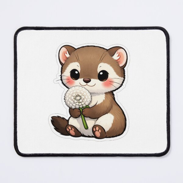 Item preview, Cute Ferret Holding A Fluffy Dandelion designed and sold by Owcomm.
