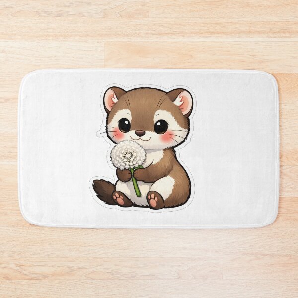 Item preview, Cute Ferret Holding A Fluffy Dandelion designed and sold by Owcomm.