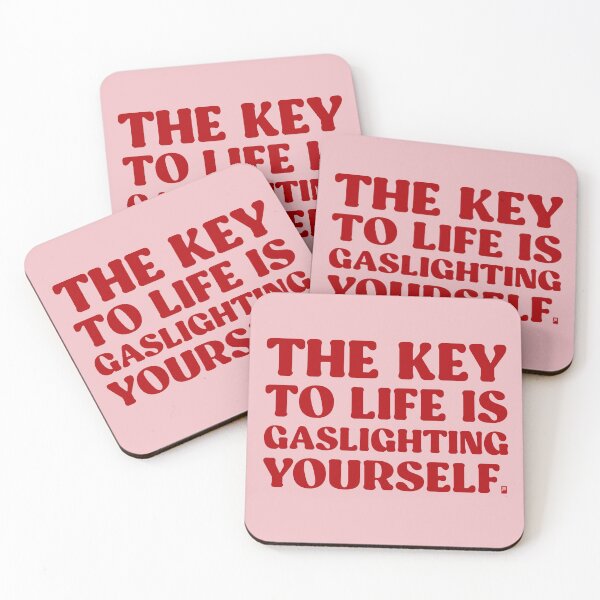 Item preview, The Key To Life Is Gaslighting Yourself - PINK/RED designed and sold by butterbeansktch.