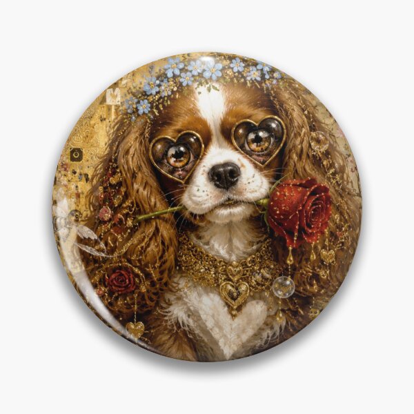 Item preview, Golden Love: The Cavalier King Charles and the Red Rose designed and sold by Natalia-Vlad.