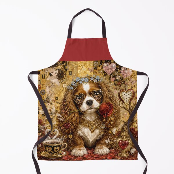 Item preview, Golden Love: The Cavalier King Charles and the Red Rose designed and sold by Natalia-Vlad.
