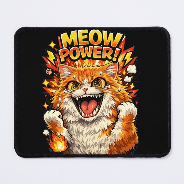 Item preview, Meow Power Angry Orange Cat designed and sold by IMOBILYARI VibeCore.