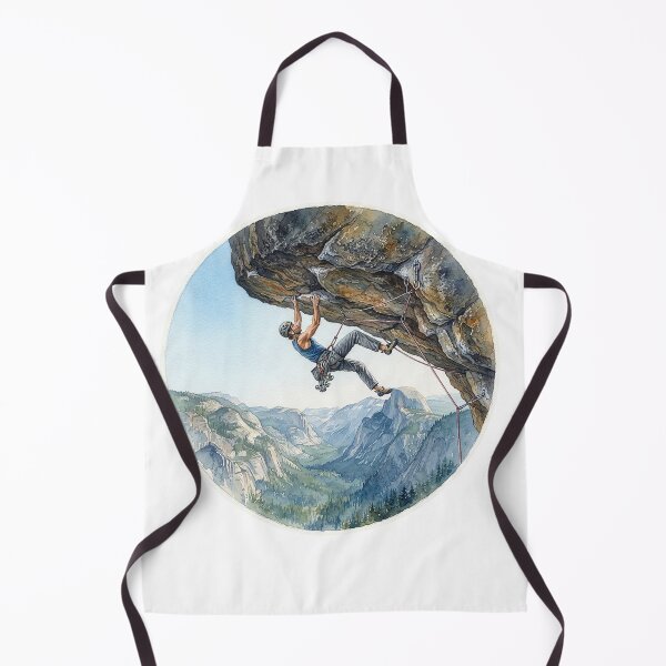 Item preview, Yosemite Rock Climber Watercolor | Male Climbing Art | Half Dome Mountain Landscape | Adventure Nature Illustration designed and sold by alwaysadeal.