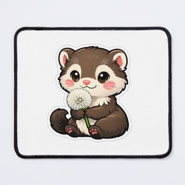 Item preview, Cute Ferret Holding A Dandelion Flower Puff designed and sold by Owcomm.