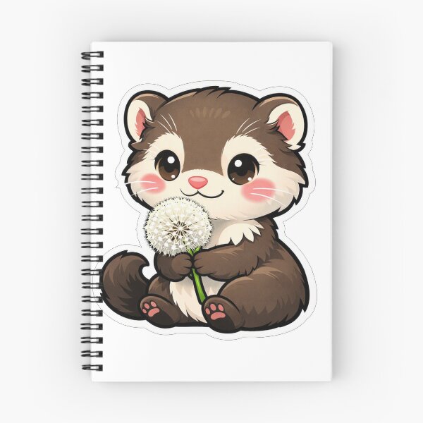 Item preview, Cute Ferret Holding A Dandelion Flower Puff designed and sold by Owcomm.