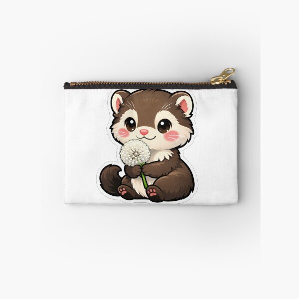 Item preview, Cute Ferret Holding A Dandelion Flower Puff designed and sold by Owcomm.