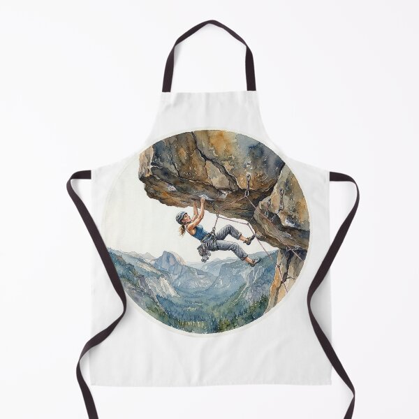 Item preview, Yosemite Rock Climber Watercolor | Female Climbing Art | El Capitan Mountain Landscape | Adventure Nature Illustration designed and sold by alwaysadeal.