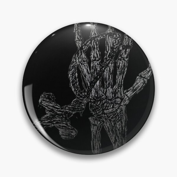 Item preview, Silver Skeleton Hand Holding Cross - Hand Drawn Textured Grunge Artwork designed and sold by Xriti06.