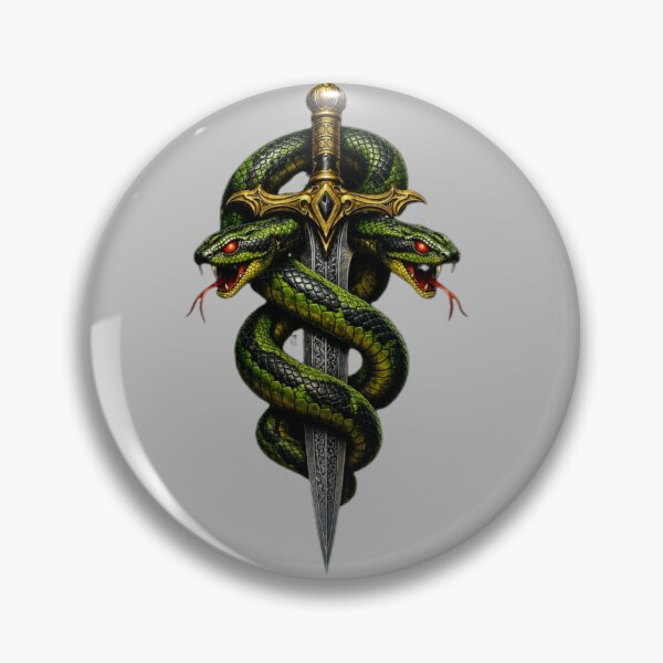 Item preview, Twin Serpent Sword Sticker designed and sold by IMOBILYARI VibeCore.