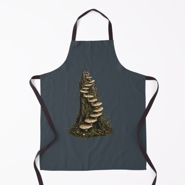 Item preview, Turkey Tail Mushrooms on Tree Stump Woodland Nature Illustration designed and sold by SimplePoDesign.