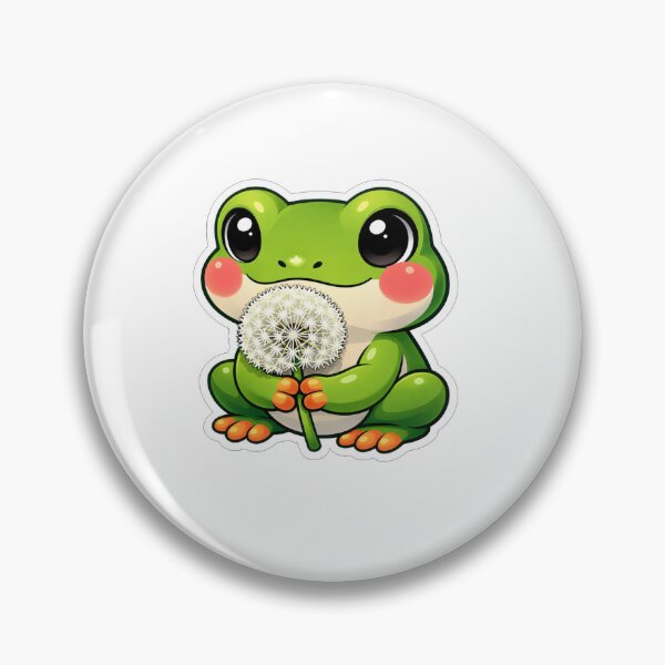Item preview, Cute Little Green Frog Holding Dandelion designed and sold by Owcomm.