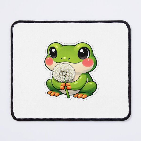 Item preview, Cute Little Green Frog Holding Dandelion designed and sold by Owcomm.