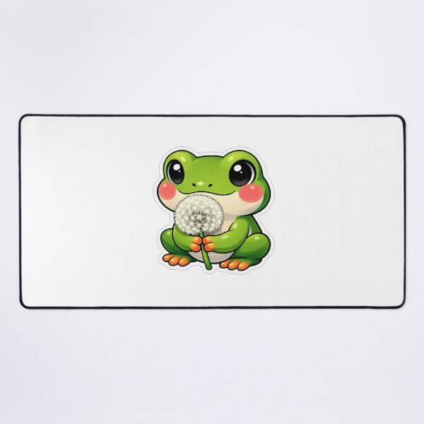 Item preview, Cute Little Green Frog Holding Dandelion designed and sold by Owcomm.