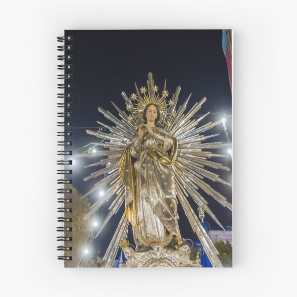 Item preview, Illuminated Virgin Mary Statue With Radiant Halo in Night Religious Procession Through City Street designed and sold by Nmallia.