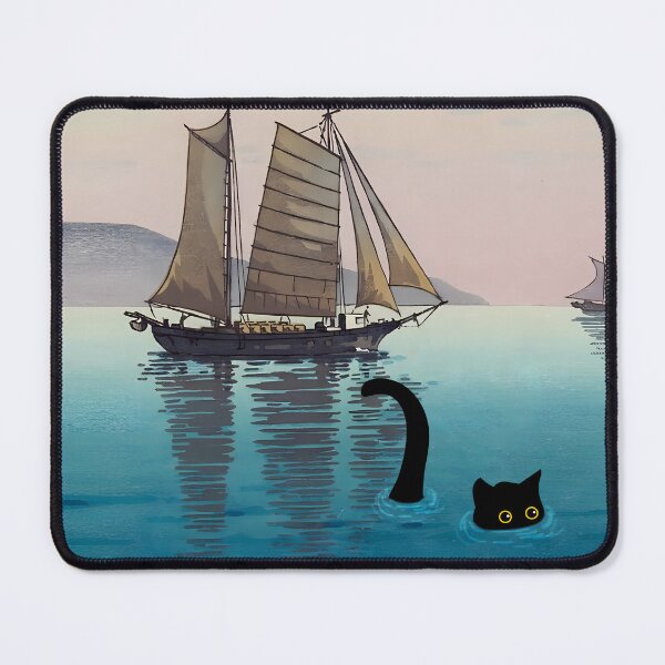 Item preview, Cute cat at Maiko Beach Inspired Tsuchiya Koitsu Art designed and sold by PurrfectHome.