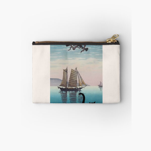 Item preview, Cute cat at Maiko Beach Inspired Tsuchiya Koitsu Art designed and sold by PurrfectHome.