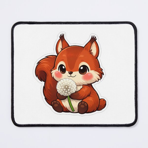 Item preview, Cute Red Squirrel Holding A Dandelion designed and sold by Owcomm.