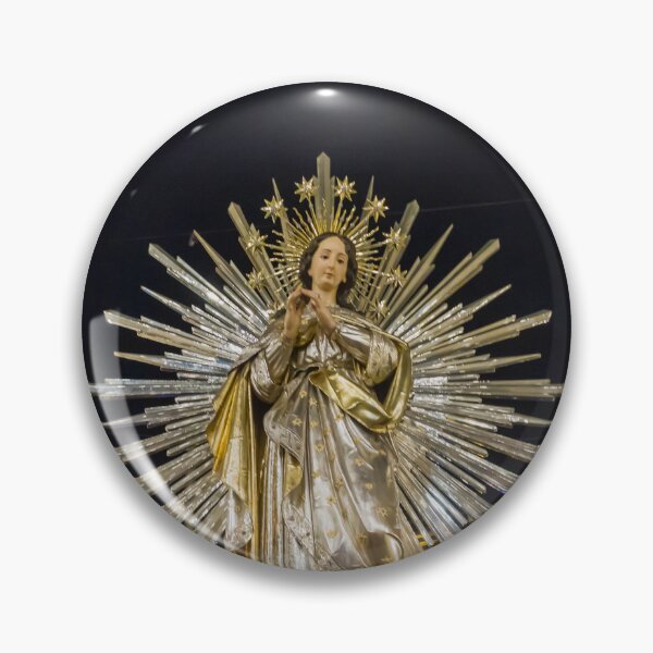 Item preview, Illuminated Virgin Mary Statue With Radiant Halo in Night Religious Procession Through City Street designed and sold by Nmallia.