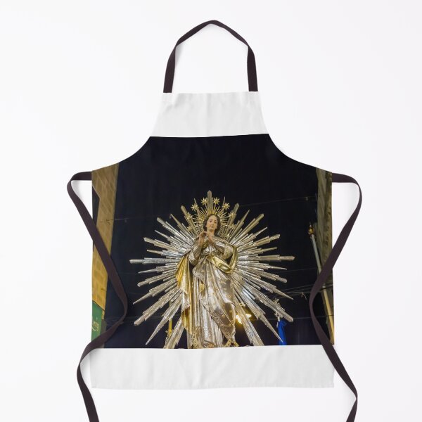 Item preview, Illuminated Virgin Mary Statue With Radiant Halo in Night Religious Procession Through City Street designed and sold by Nmallia.