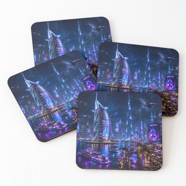 Item preview, Dubai 2150 | Futuristic Burj Khalifa | Cyberpunk Skyline designed and sold by NSAstore.