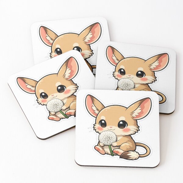 Item preview, Cute Jerboa Holding A White Dandelion Flower designed and sold by Owcomm.