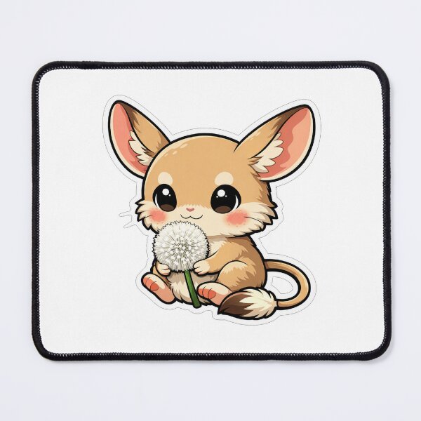 Item preview, Cute Jerboa Holding A White Dandelion Flower designed and sold by Owcomm.