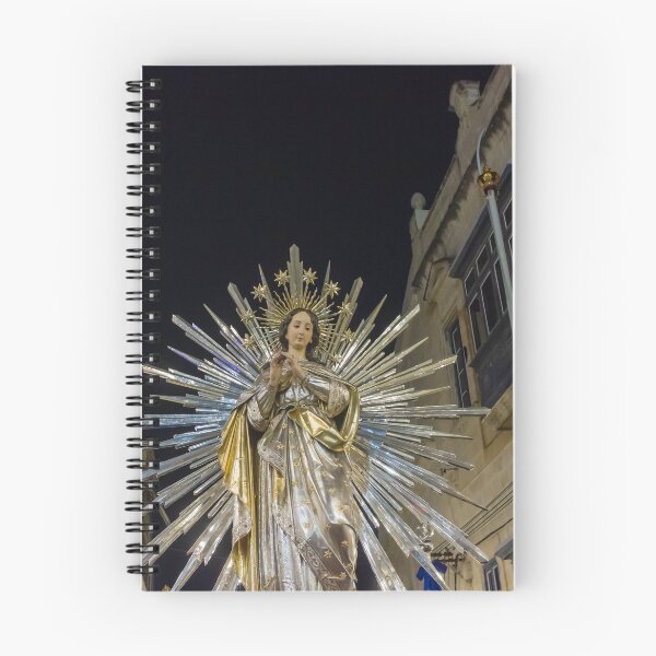 Item preview,  Illuminated Virgin Mary Statue With Radiant Halo in Night Religious Procession Through City Street designed and sold by Nmallia.