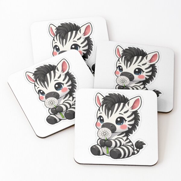 Item preview, Cute Baby Zebra Holding A Dandelion designed and sold by Owcomm.