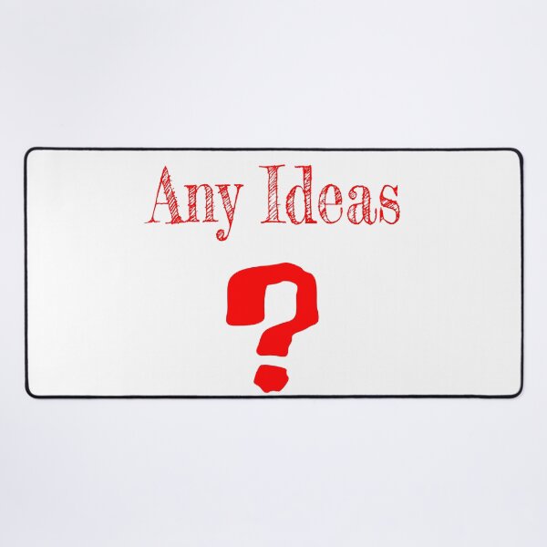 Item preview, Any Ideas? Funny Question Mark Typography Design designed and sold by Buli89.