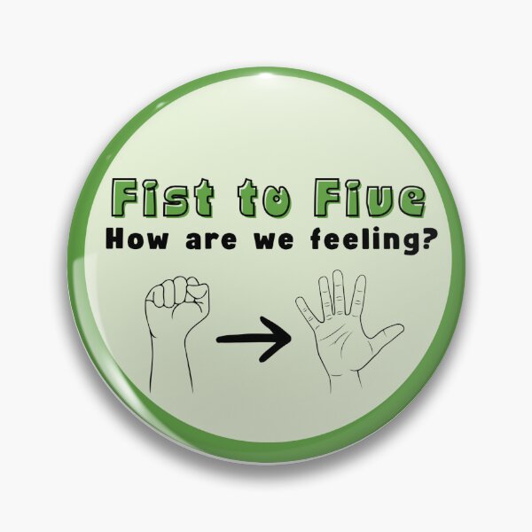 Item preview, Fist to Five Check In Sticker  designed and sold by CTNDesigns.