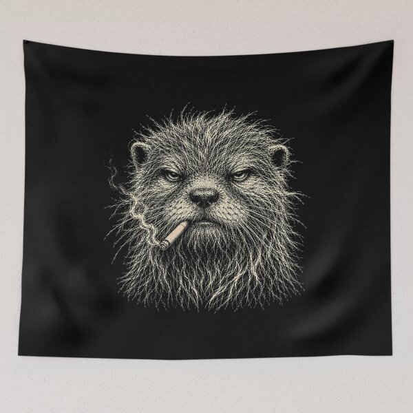 Item preview, Scruffy Otter Smoking Cigarette designed and sold by gunaone-design.