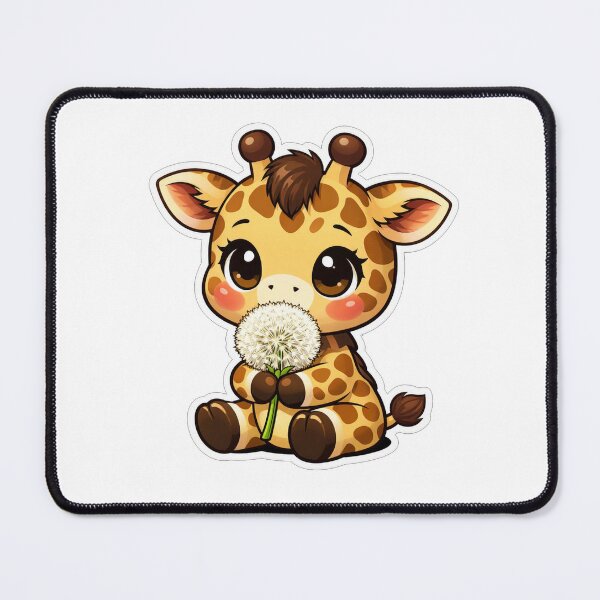 Item preview, Cute Baby Giraffe Holding Dandelion Flower designed and sold by Owcomm.