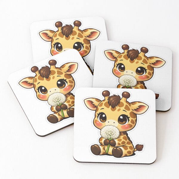 Item preview, Cute Baby Giraffe Holding Dandelion Flower designed and sold by Owcomm.
