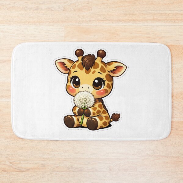 Item preview, Cute Baby Giraffe Holding Dandelion Flower designed and sold by Owcomm.