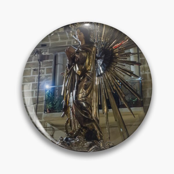 Item preview, Illuminated Virgin Mary Statue With Radiant Halo in Night Religious Procession Through City Street designed and sold by Nmallia.